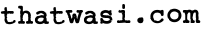 thatwasi.com